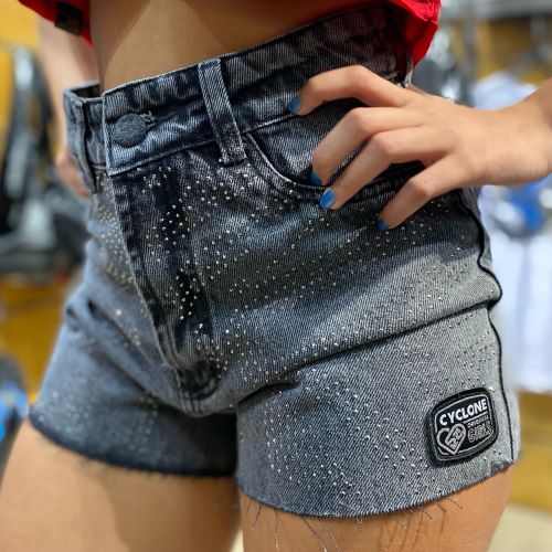 SHORT JEANS BLACK SHINE