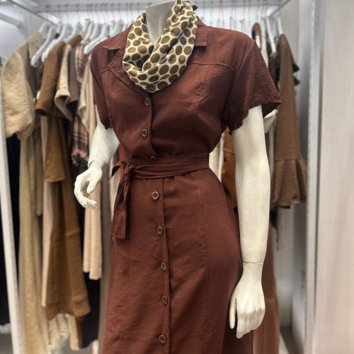 VESTIDO MIDI LINHO